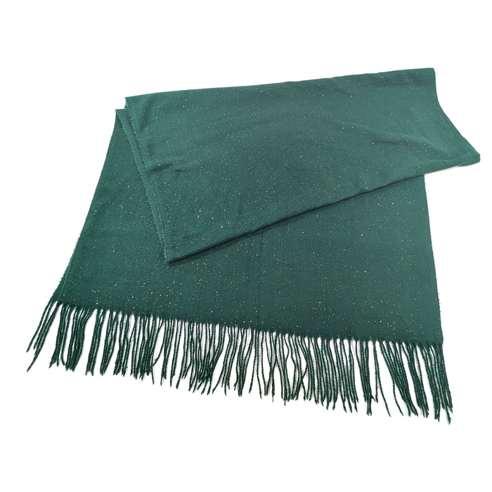 Sparkly Petra Pashmina Scarf (70x180cm) - Dark Green