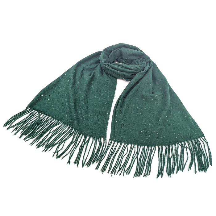Sparkly Petra Pashmina Scarf (70x180cm) - Dark Green