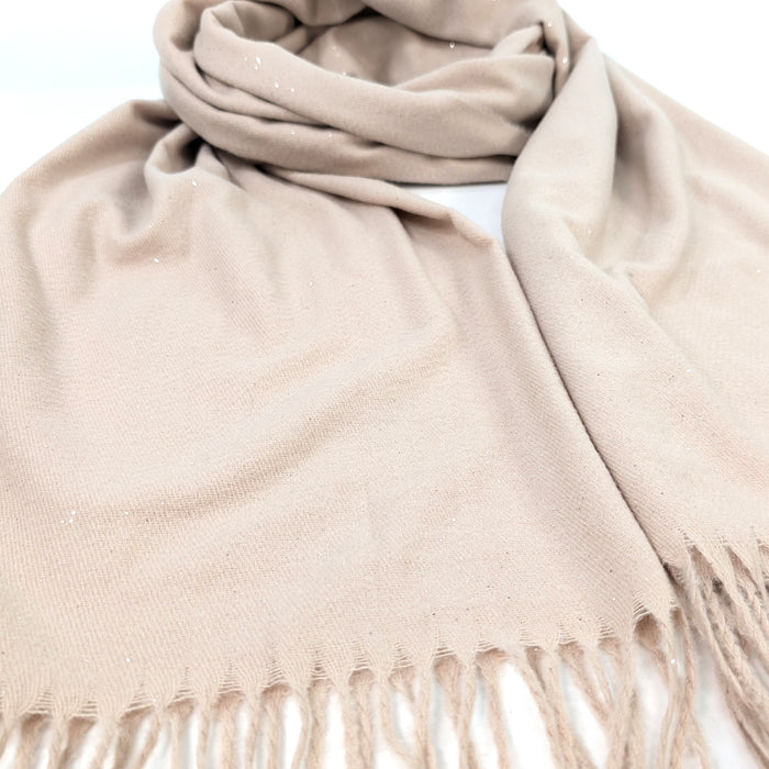 Sparkly Petra Pashmina Scarf (70x180cm) - Mink