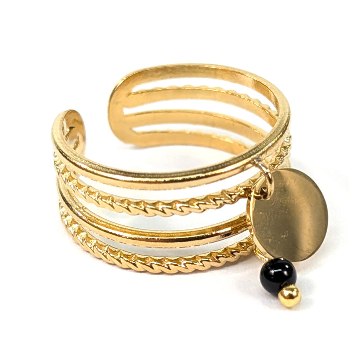 Stacks Wrap Ring - Gold (Hypoallergenic and Waterproof)