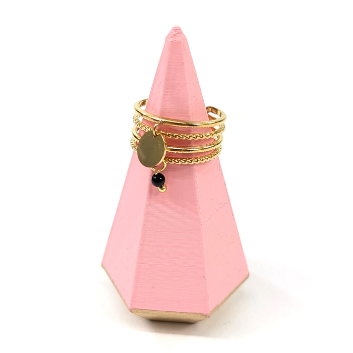 Stacks Wrap Ring - Gold (Hypoallergenic and Waterproof)
