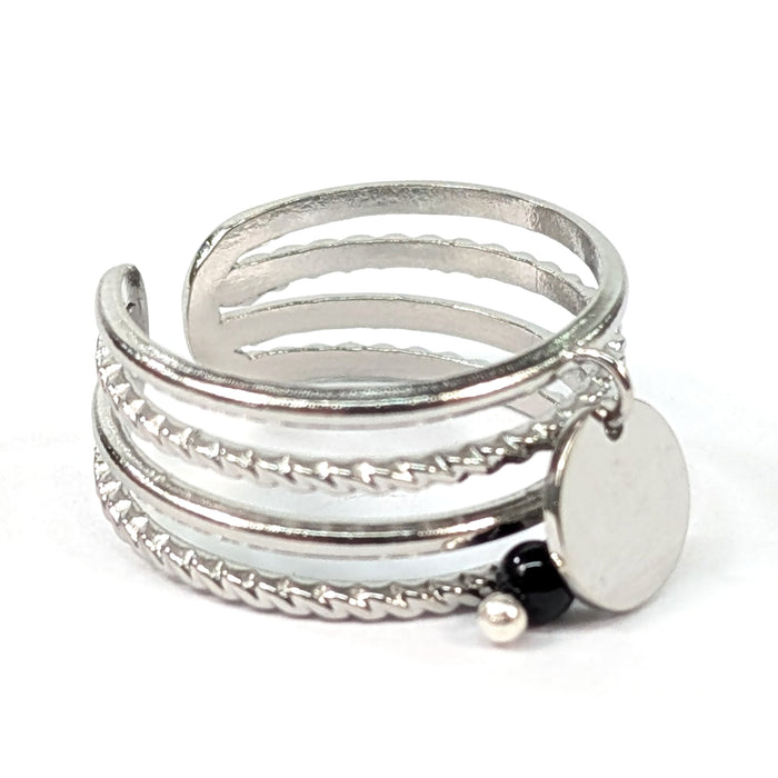 Stacks Wrap Ring - Silver (Hypoallergenic and Waterproof)