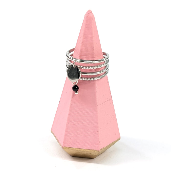 Stacks Wrap Ring - Silver (Hypoallergenic and Waterproof)