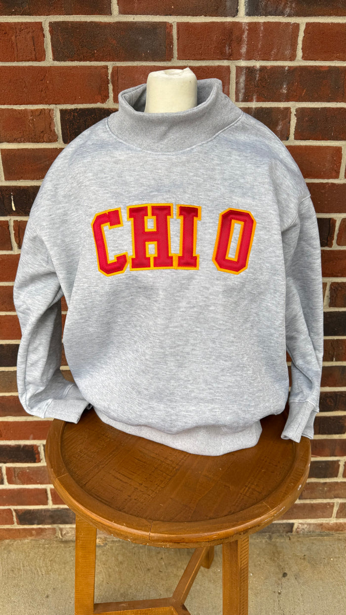 Stitched Mock Neck Sorority Sweatshirts (RTS)