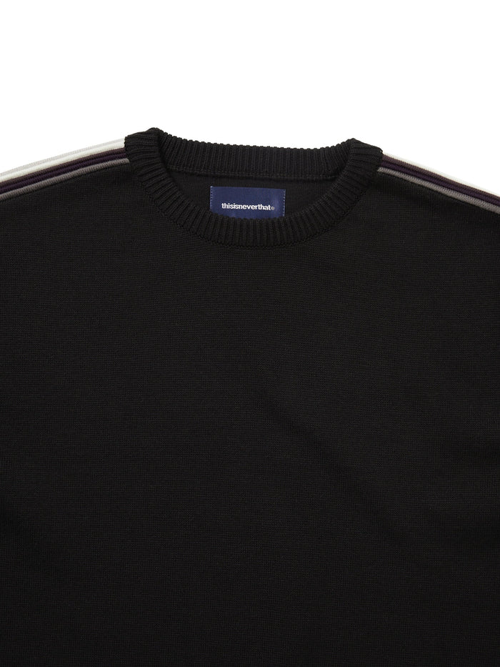 Striped Sleeve Knit Crew