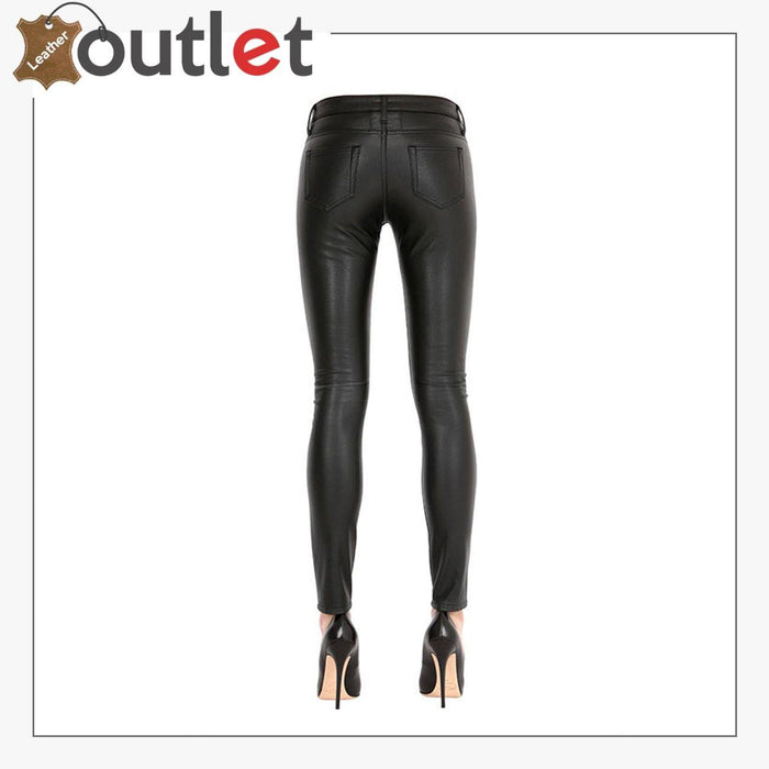 Style Leather Jeans Pants