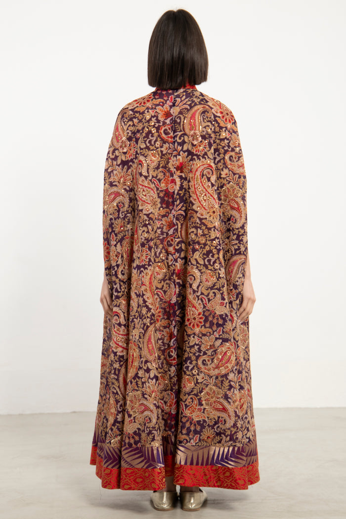 Sultana Taffeta Silk Multicolor Cape