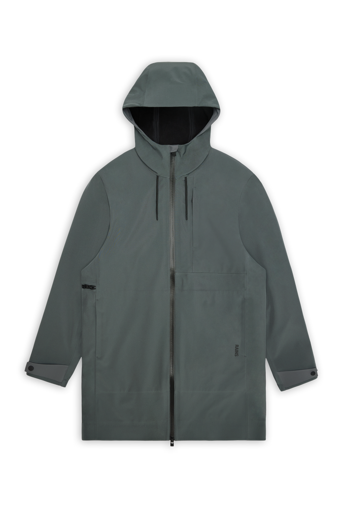 RAINS Suva Softshell Long Jacket Dark Grey Jacket