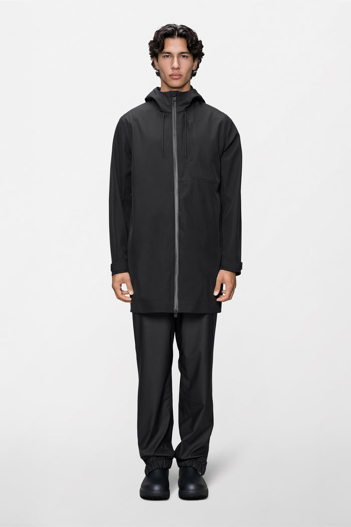 RAINS Suva Softshell Long Jacket Black Jacket