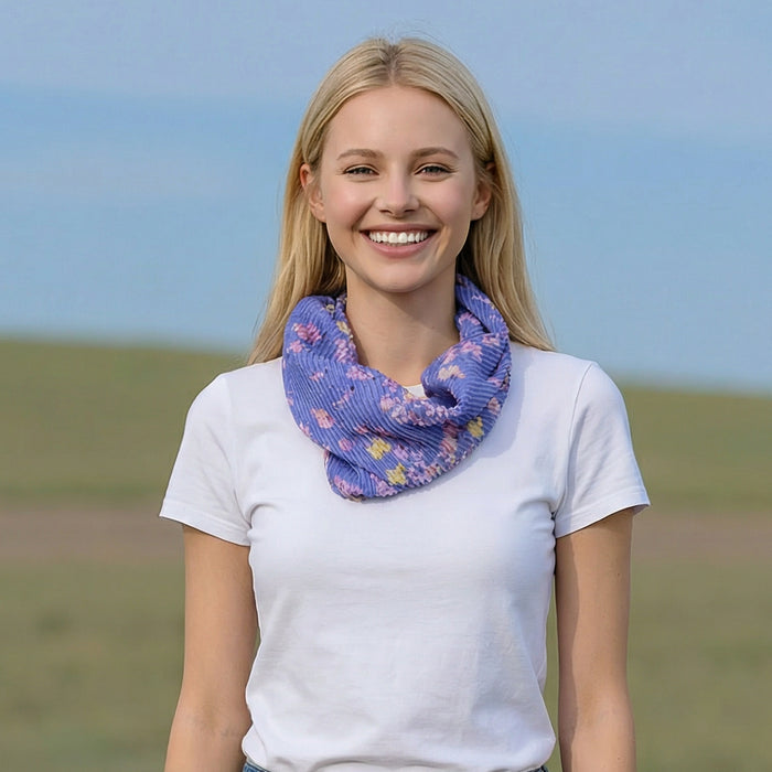 Sweet Pea - Indigo - Magnetic Neck Scarf - Exclusive Design