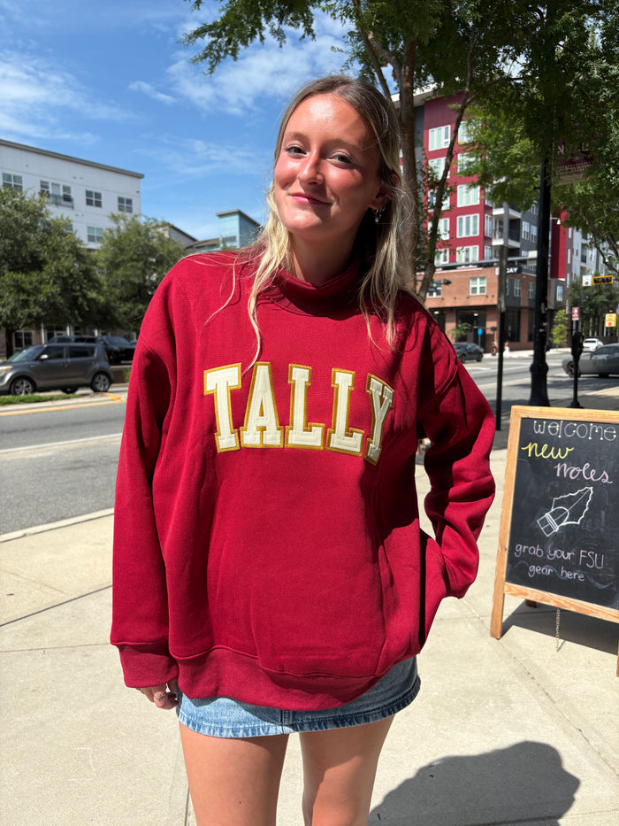 Tally - Embroidered Mock Neck