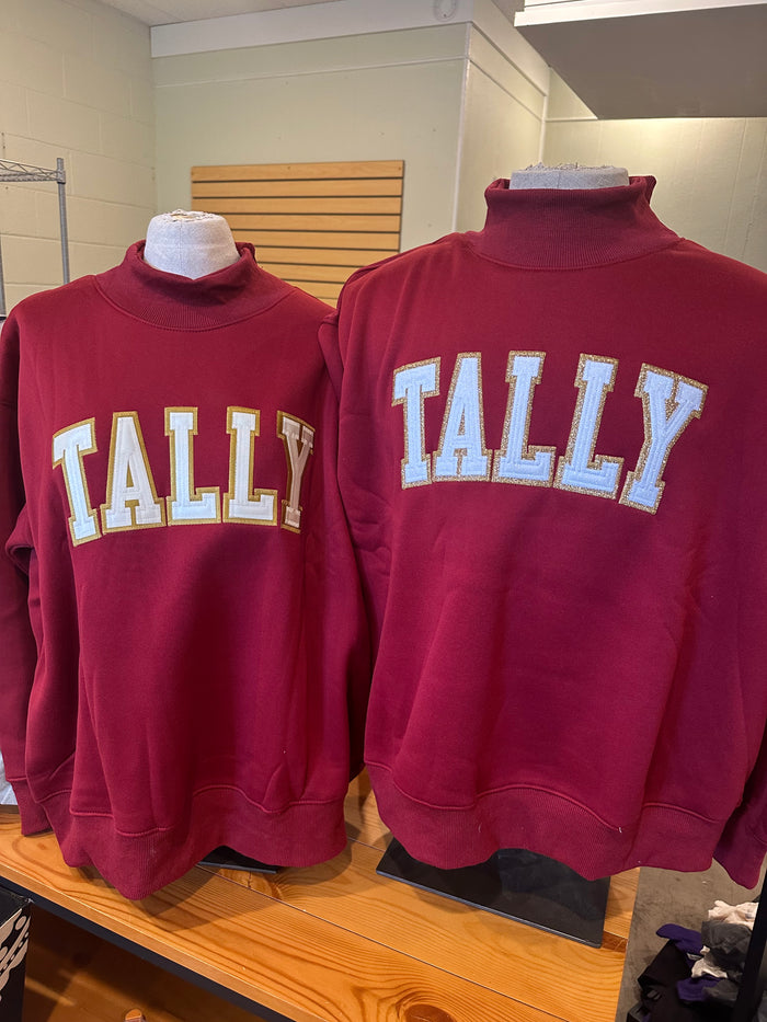 Tally - Embroidered Mock Neck