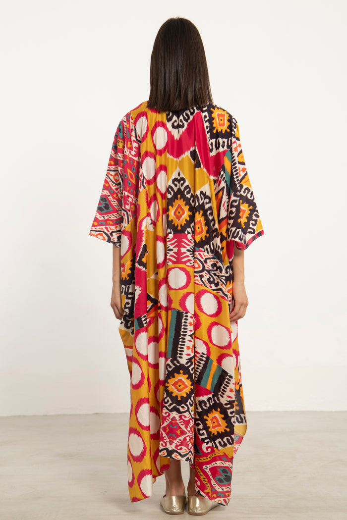 Tamouz Silk Multicolor Kaftan