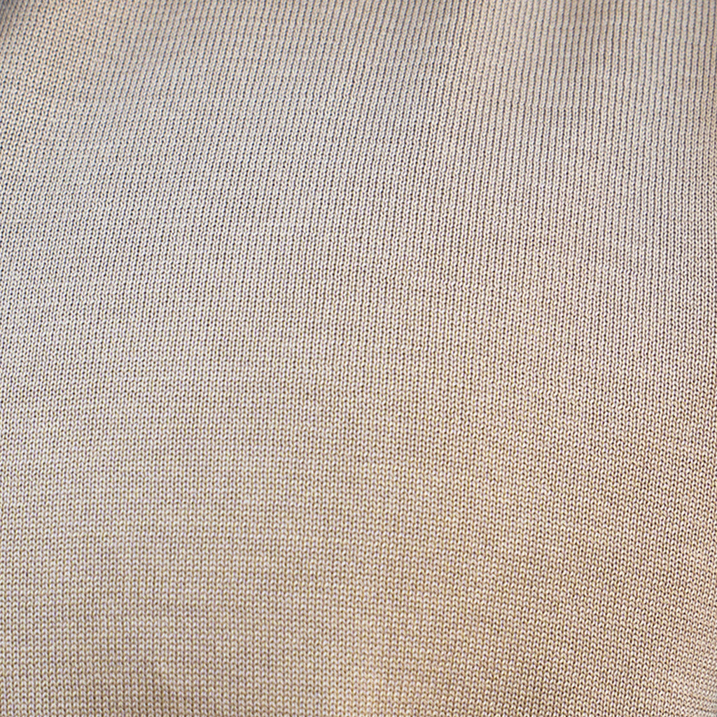 Maranello Mid-Weight Cotton & Silk Polo Taupe - 3-Button