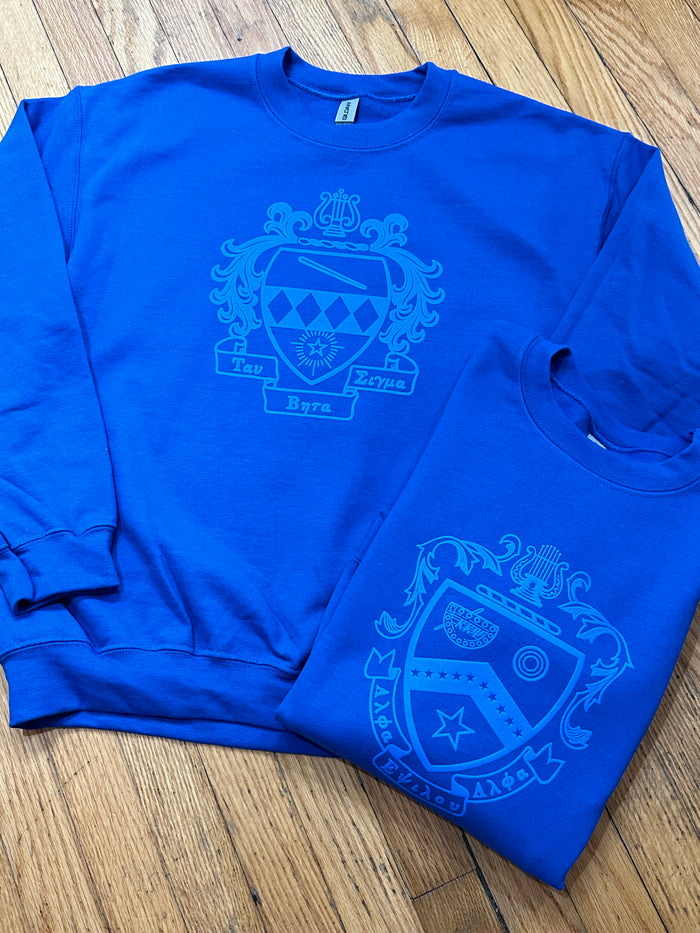 TBS KKPsi - 3D Puff Ink Crest Sweatshirts
