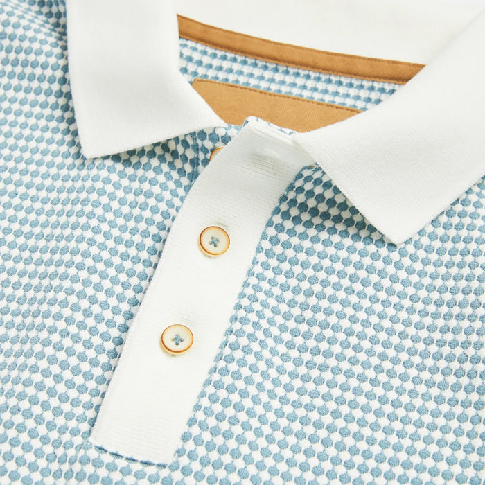 Ted Baker - KRANE Textured Polo Shirt in Blue - Nigel Clare