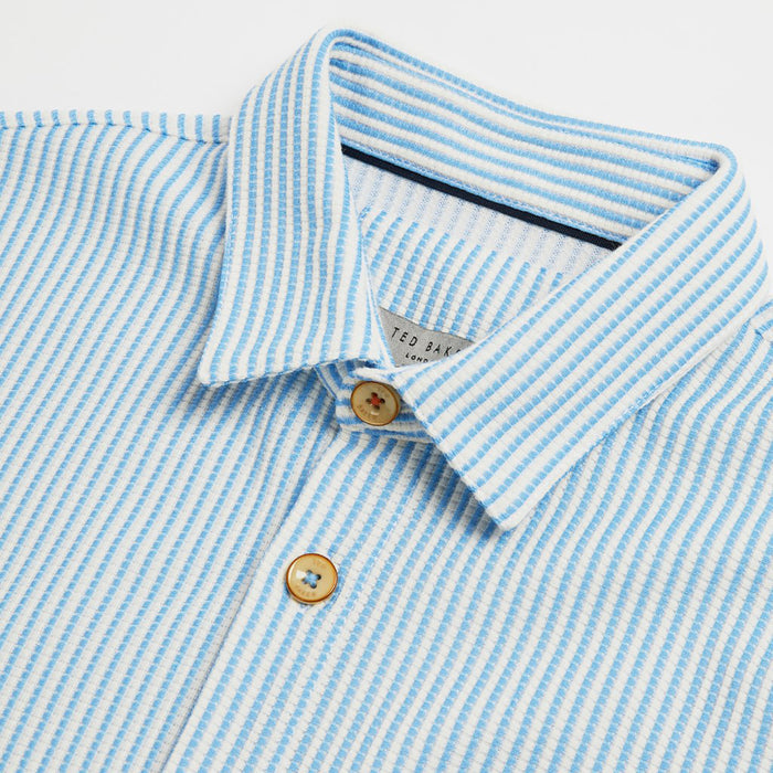 Ted Baker - RAMENN SS Striped Shirt in Blue - Nigel Clare