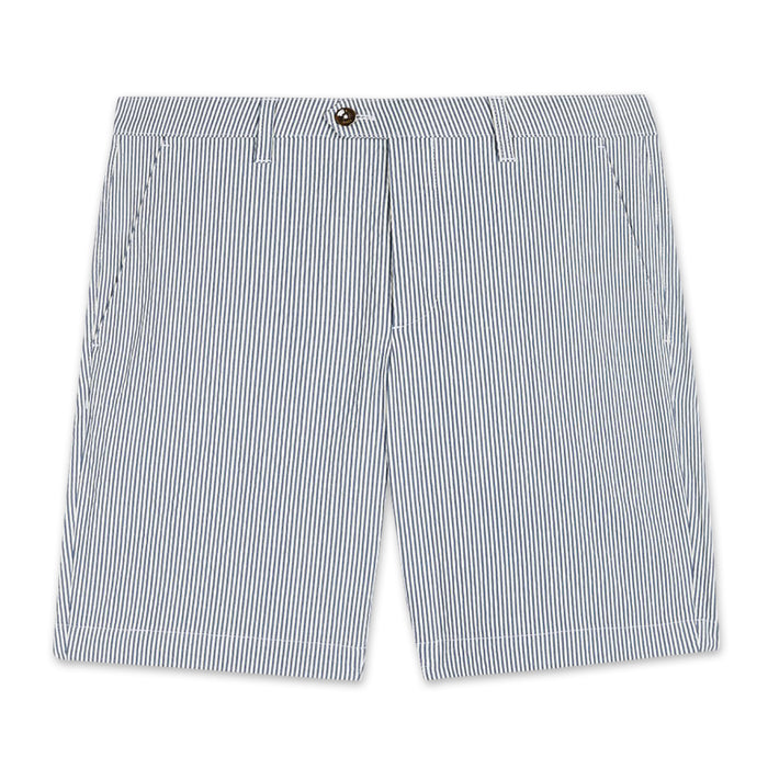 Ted Baker - SERUM Striped Shorts in White & Blue - Nigel Clare