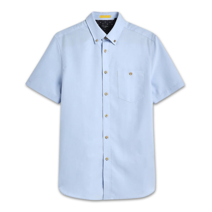 Ted Baker - YASAI SS Oxford Shirt in Blue - Nigel Clare