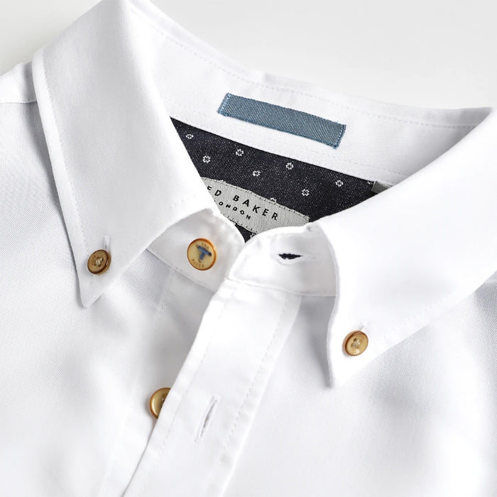 Ted Baker - YASAI SS Oxford Shirt in White - Nigel Clare