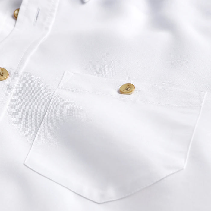 Ted Baker - YASAI SS Oxford Shirt in White - Nigel Clare