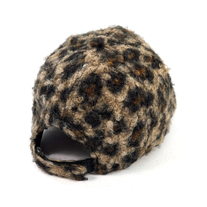 Teddy Bear Cap - Brown Animal Print
