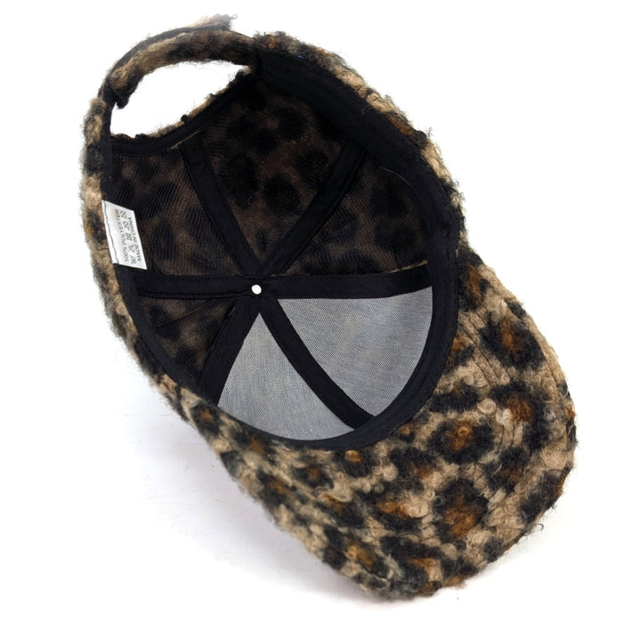 Teddy Bear Cap - Brown Animal Print
