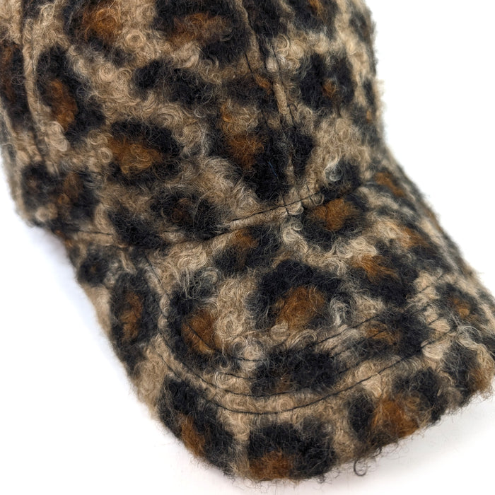 Teddy Bear Cap - Brown Animal Print