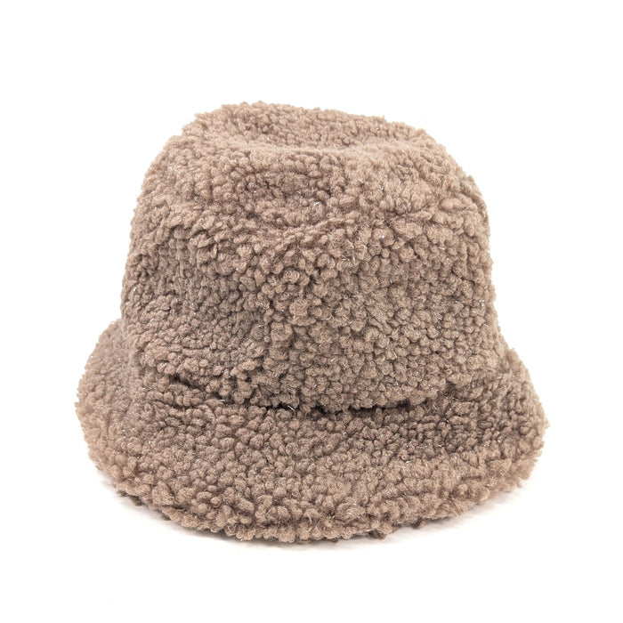 Teddy Bear Sparkling Bucket Hat - Mink
