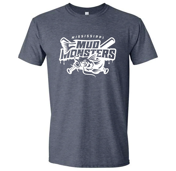 Tee - Heather Navy - Main Logo