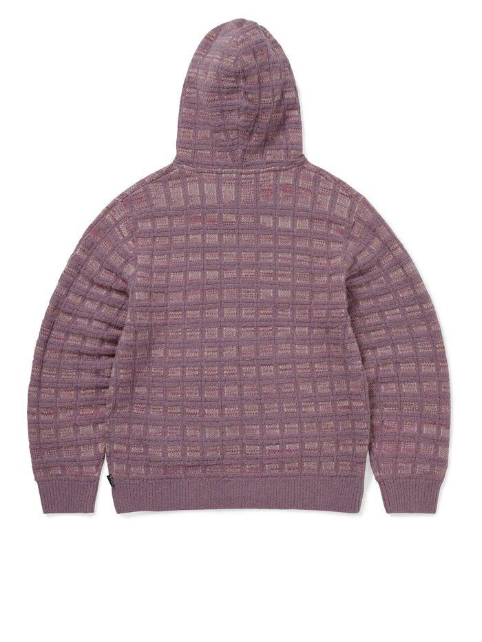 Textured Knit Zip Hoodie
