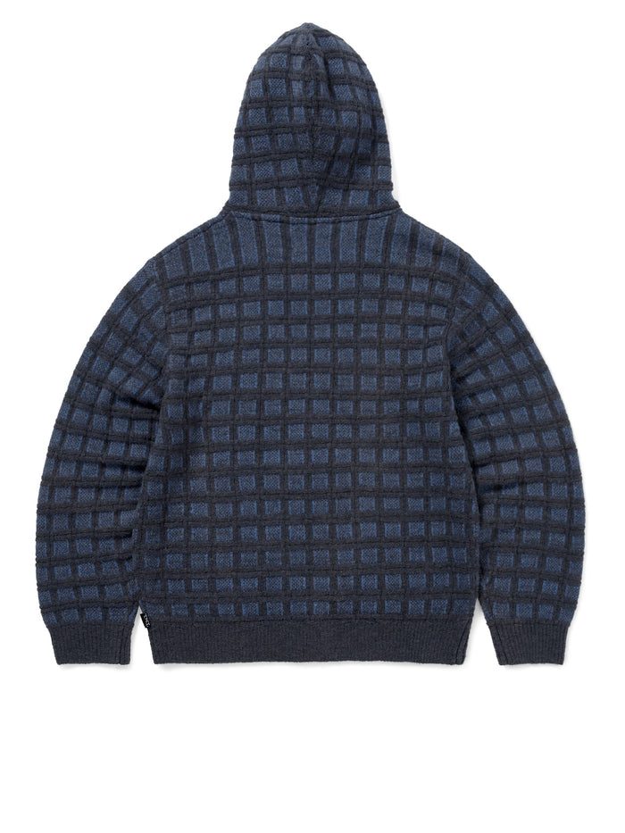 Textured Knit Zip Hoodie