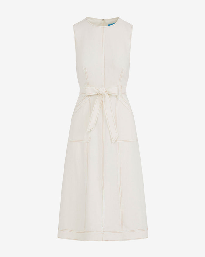 Thea Midi Dress in Linen
