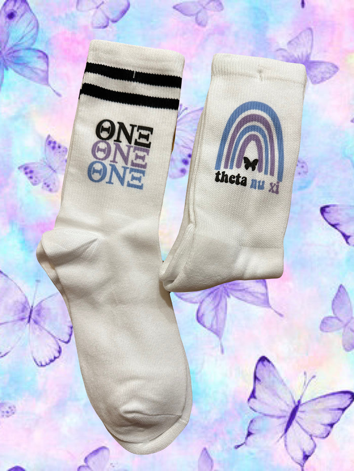 Theta Nu Xi Crew Socks (2 Styles)