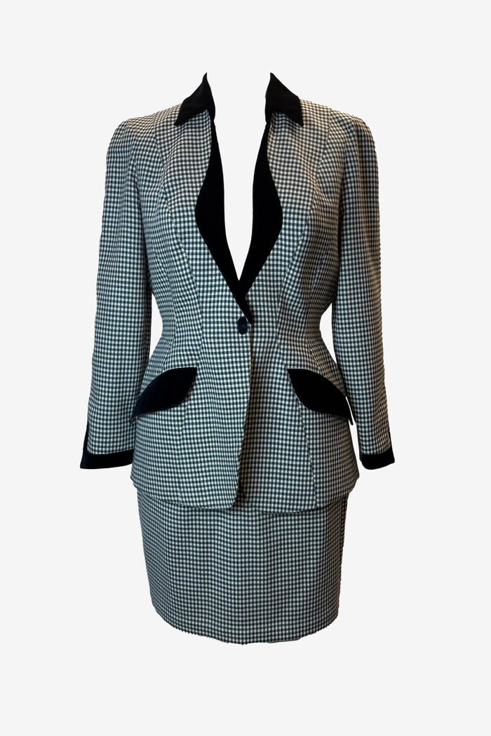 Thierry Mugler Paris 2 Piece Check Suit image 0