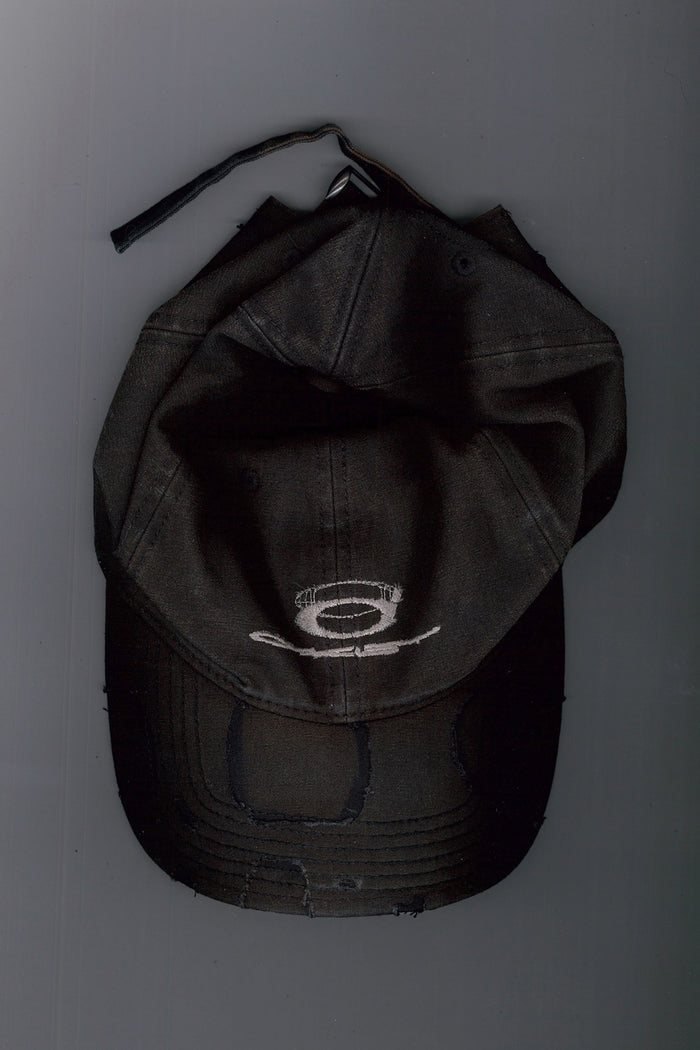 Thrown-away Faded Icon Cap: Design by Nukeme Black