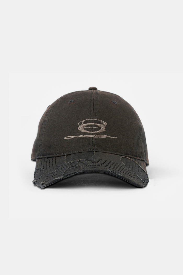Thrown-away Faded Icon Cap: Design by Nukeme Black