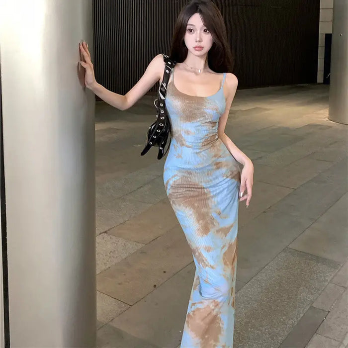 Tie Dye Maxi Dress fashionnsio