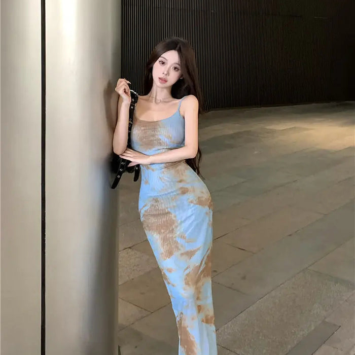 Tie Dye Maxi Dress fashionnsio