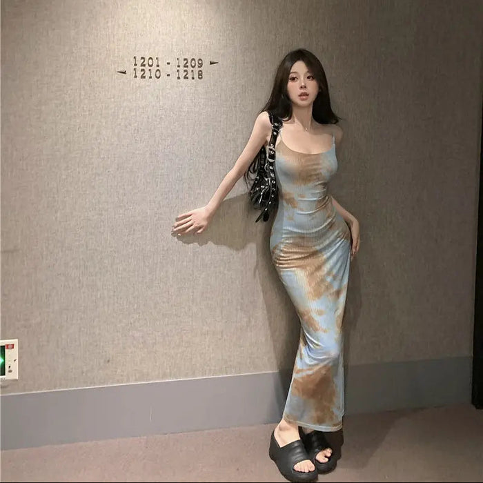 Tie Dye Maxi Dress fashionnsio