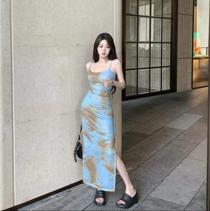Tie Dye Maxi Dress fashionnsio