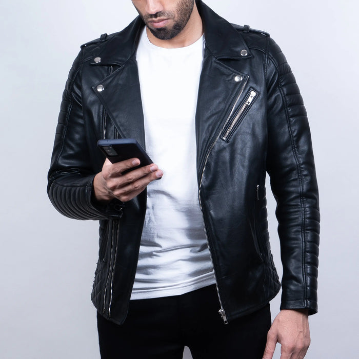 Titan Jacket Black - Nappa Leather