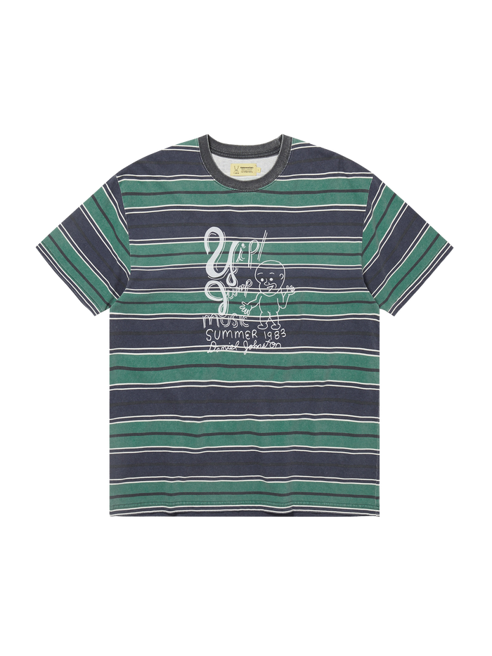 TNT Daniel Johnston Yip Jump Striped Tee