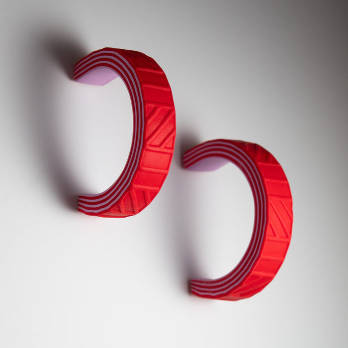 Tonnta Red Hoop Earrings