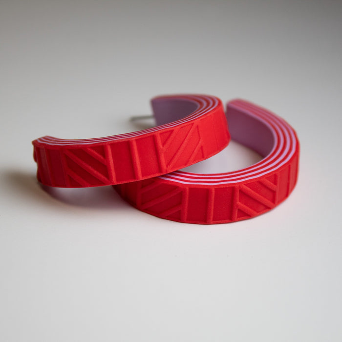 Tonnta Red Hoop Earrings