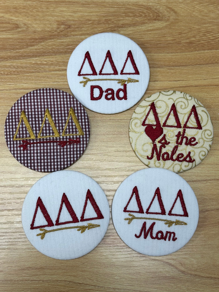 Tri Delta Fabric Button (Pre-Order)