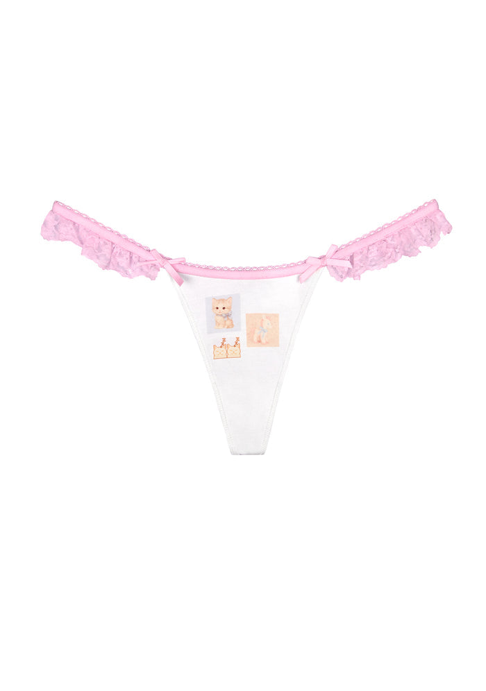 TRINKET MOTIF THONG WHITE