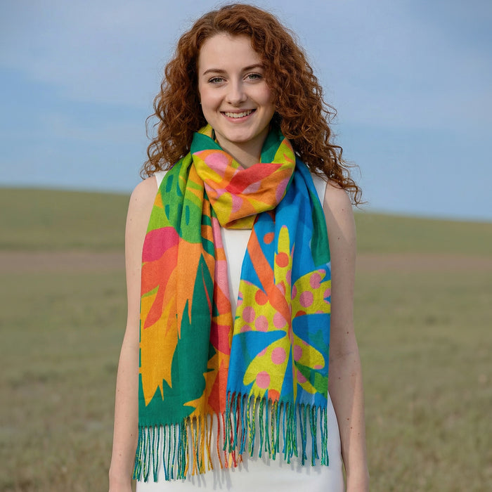 Tropical Trees Pashmina Style Scarf (70x180cm) - Exclusive Design