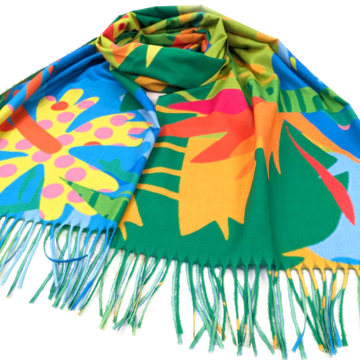 Tropical Trees Pashmina Style Scarf (70x180cm) - Exclusive Design