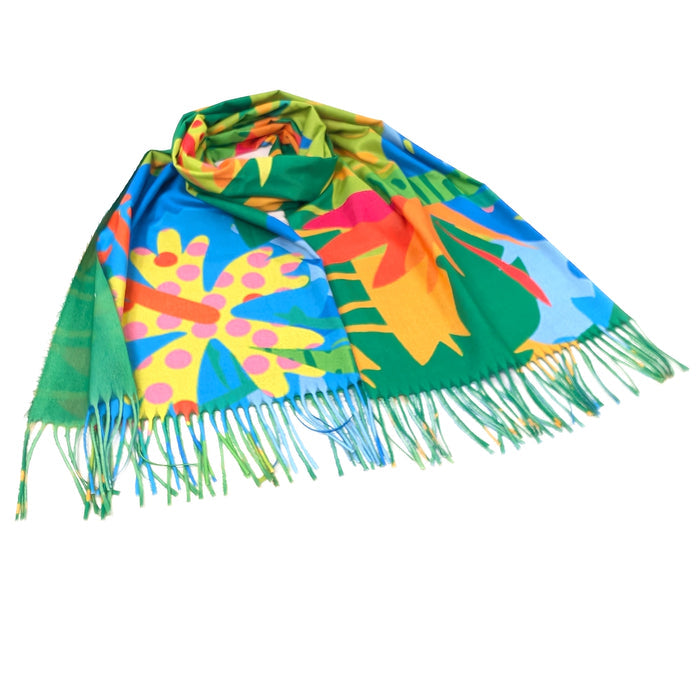 Tropical Trees Pashmina Style Scarf (70x180cm) - Exclusive Design